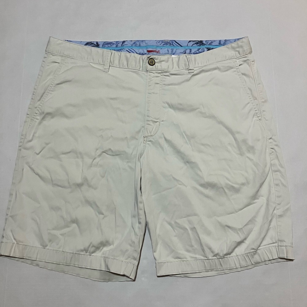 Tommy Bahama Shorts Mens 38‎ X 10 Beige Chino Cotton Sports Stretch Golf Outdoor